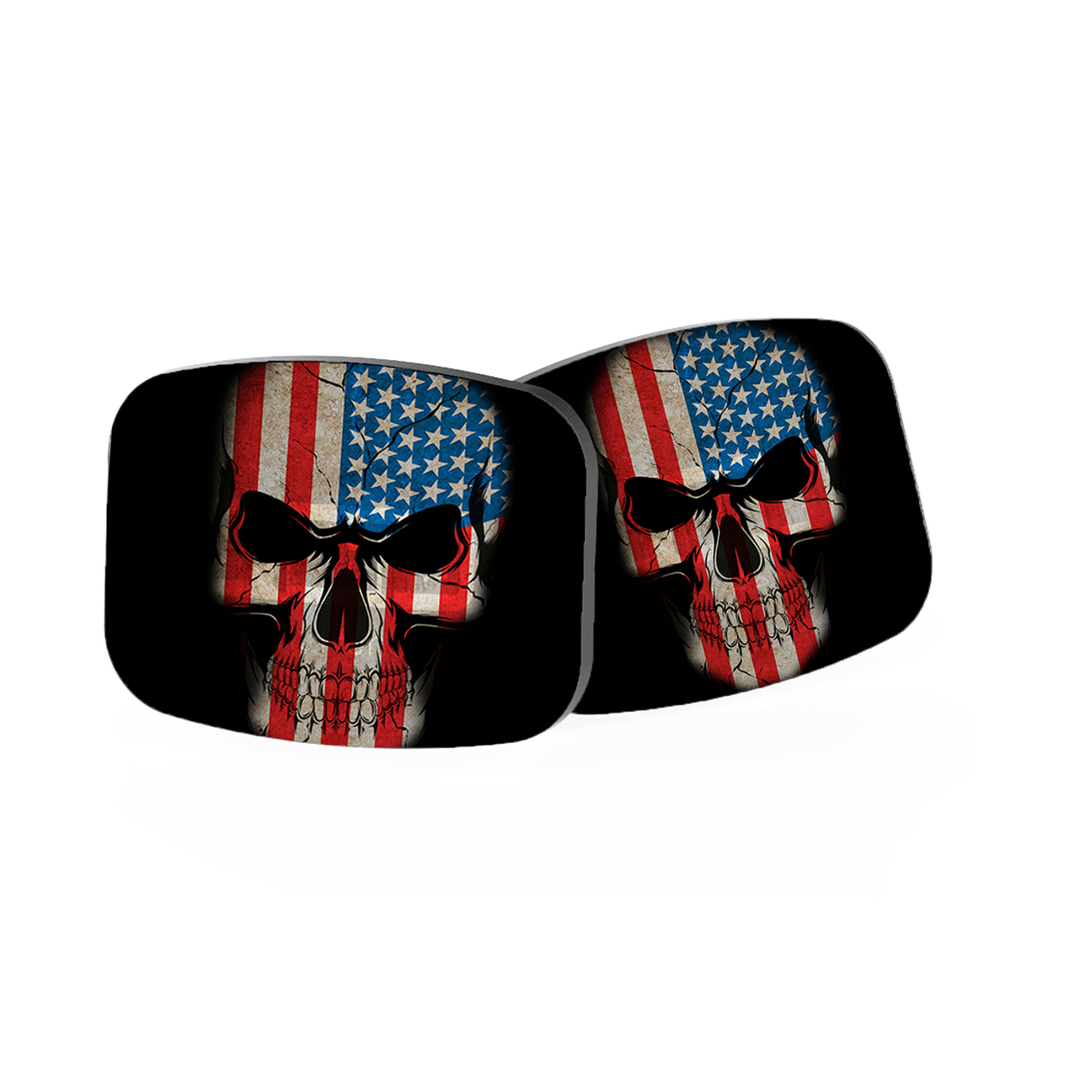 2 beskyttelser OpticGard til Holosun 508T-X2 i farve Us Flag Skull #2.