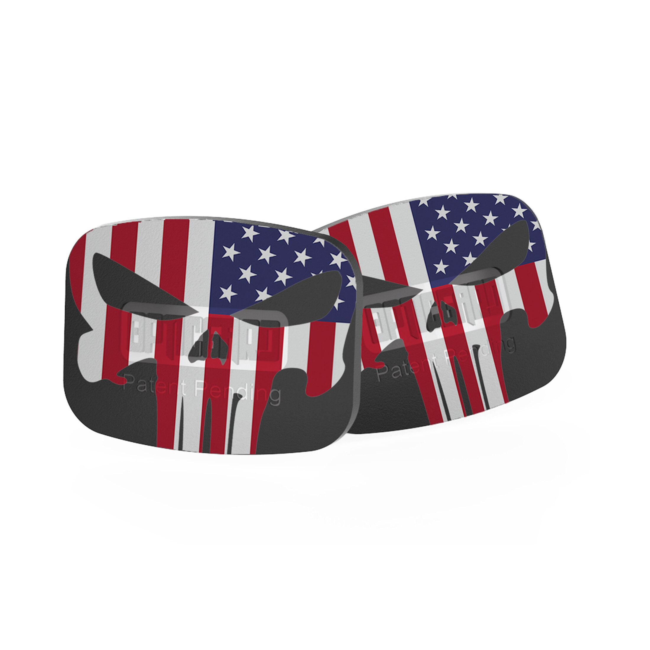 2 beskyttelser OpticGard til Holosun 508T-X2 i farve Us Flag Skull.